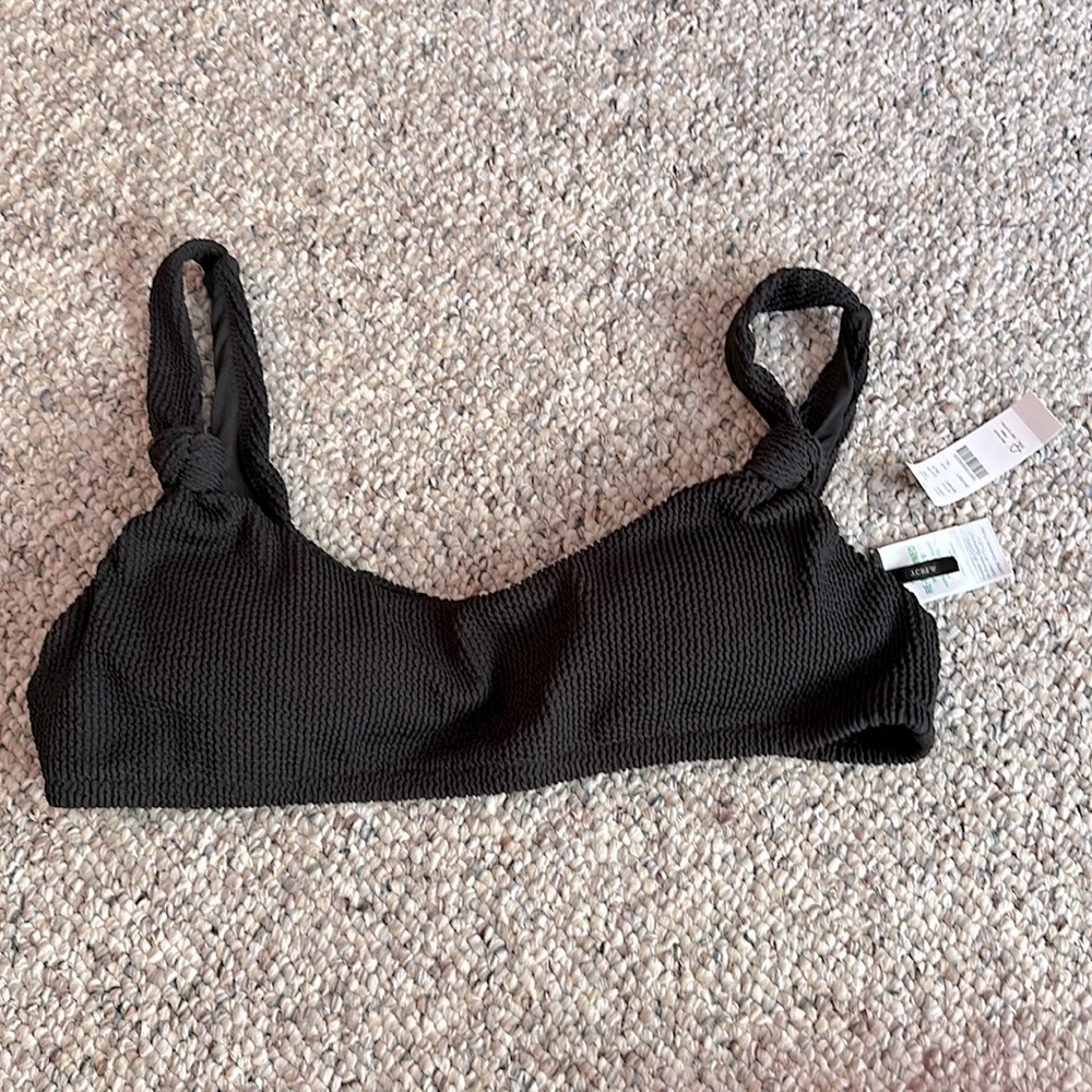 J Crew ruched texture bikini top sz XL